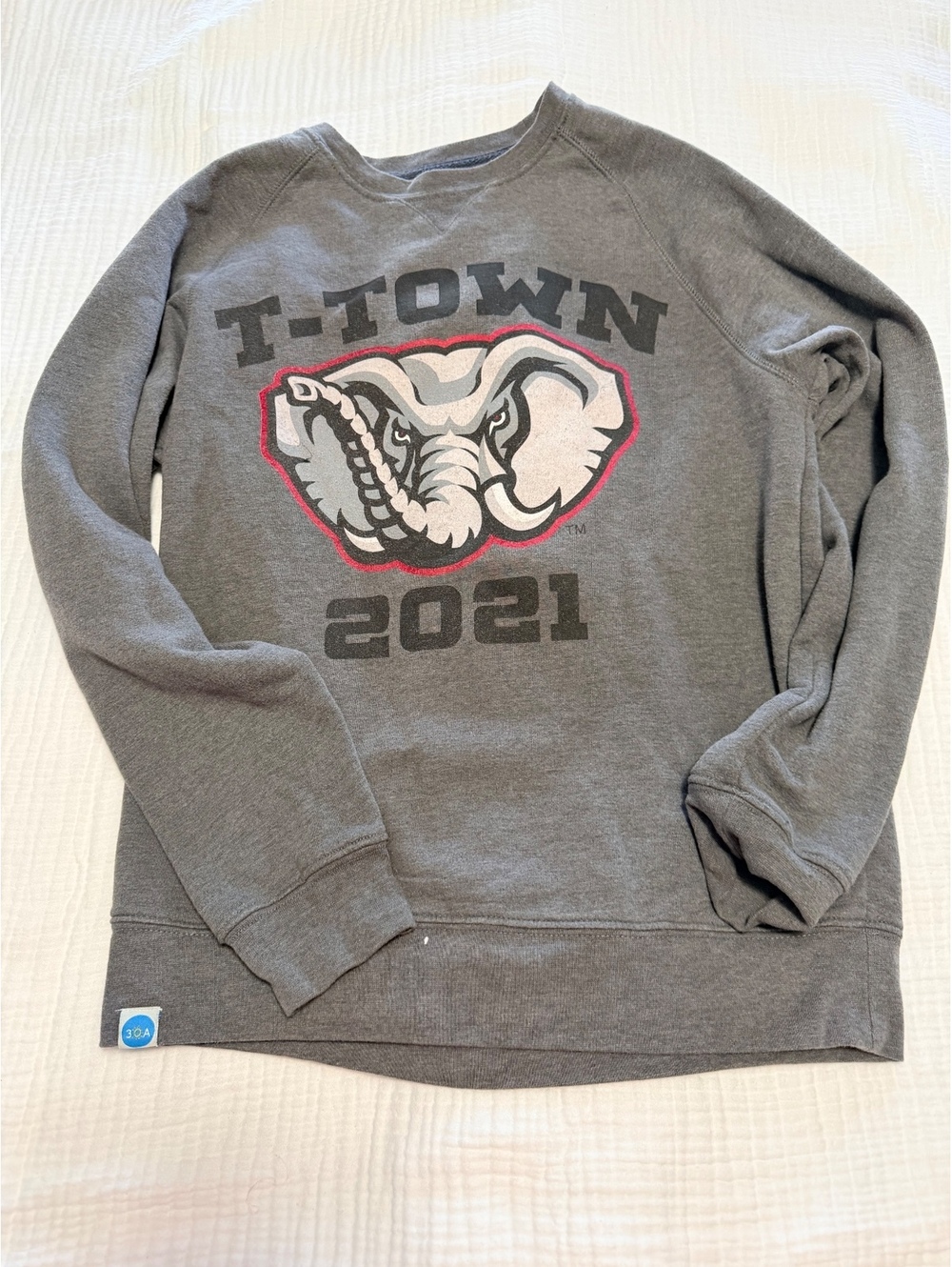 30A Dumptster Diver T-Town 2021 Gray Crewneck Sweatshirt Size S